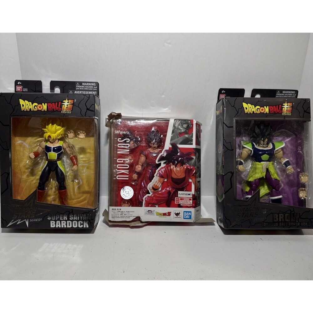 Dragon Ball Lot Of 3 Bardock, Broly and Son Goku